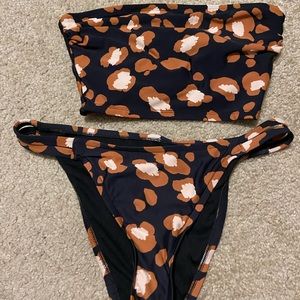 Cheetah leopard target bikini two piece swimsuit